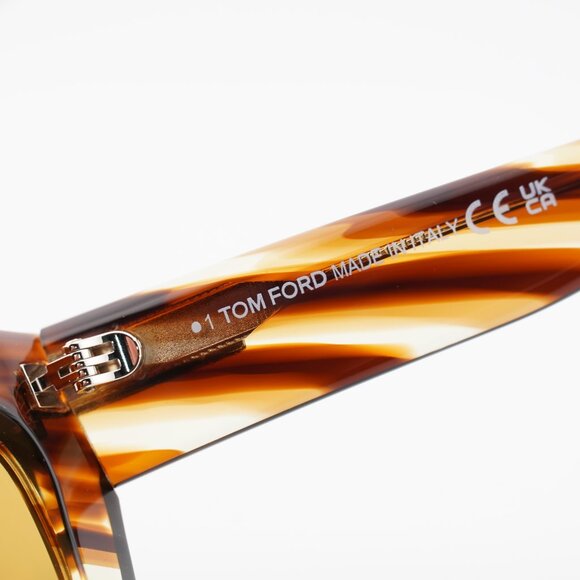 Tom Ford Athena FT1190 53E Sunglasses Havana Cat Eye Frame, Brown Lenses main image 7